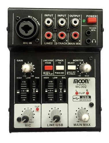 Moon Box Console Moon MC302 3 Channel Console with USB Interface - Multiple Uses