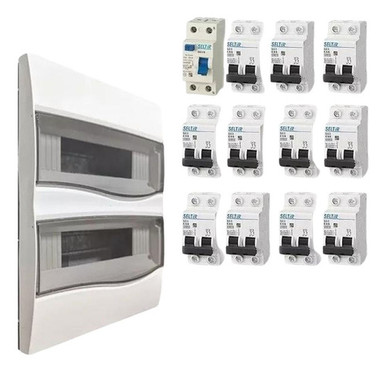 Breaker Tooth Module Complete Kit: 1 Board 24 Modules + 11 Circuit Breakers + 1 Differential