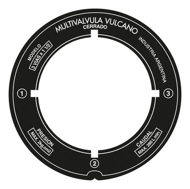 Vulcano 3-Way Valve Label