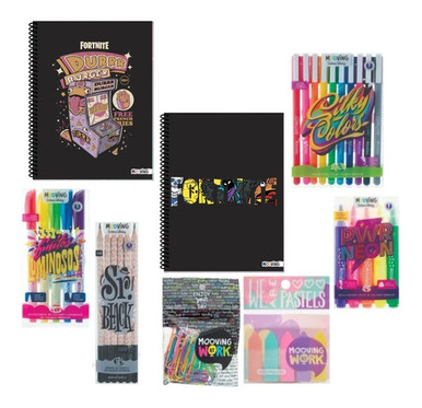 Mooving Fortnite Kit Set Notebook A4 Pencils Highlighters