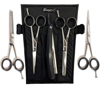 Sensei Japan Professional Scissors Kit - Micro + Razor + Polishing ...