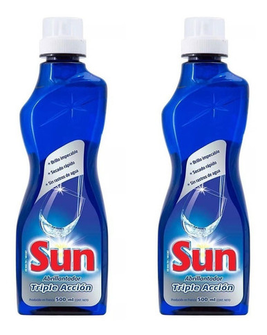 Sun Dishwasher Rinse Aid Bottle X 500 G X 2 Units