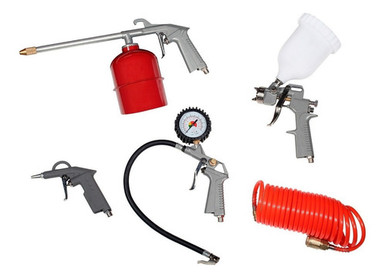 Generic FS-5000C Air Compressor Tool Kit - 5 Pneumatic Tools