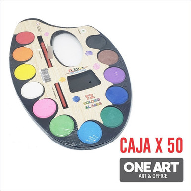 Watercolour Cakes 6pcs with Brush