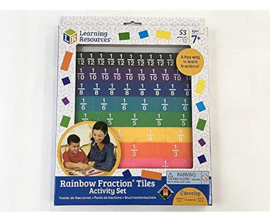Learning Resources Rainbow Fraction Tiles - Piastrelle Frazioni Colorate Per Bambini Con Vassoio, Gioco Didattico 6+ Anni - 6