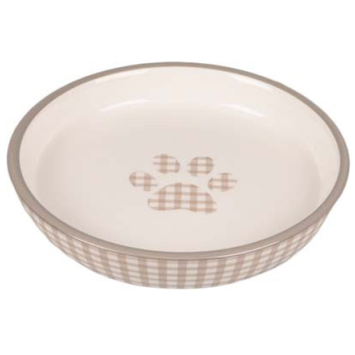 DISH MYLO CER RND BEIGE/WH 180ML15C