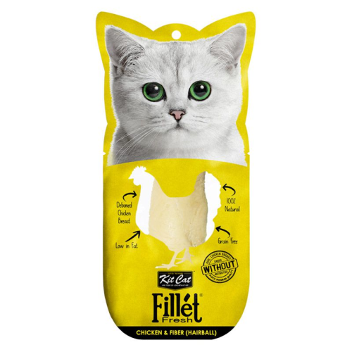 Kit Cat Fillet Fresh Chicken and Fiber (Hairball) 30G