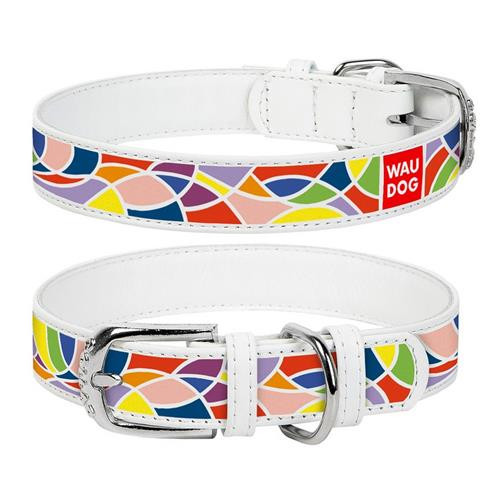 WAUDOG COLLAR VITRAGE 21-29CM WHITE