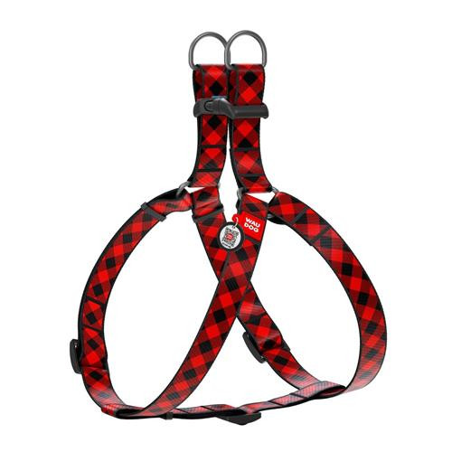 WAUDOG HARNESS NYLON RED PLA 50-80C