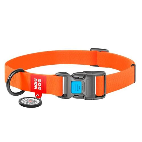 WAUDOG COLLAR WPROOF&QR-TAG24-40ORA