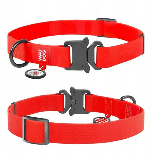 WAUDOG COLLAR WPROOF&QR-TAG31-49RED