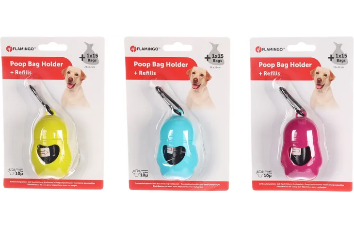 Flamingo Poop Bag Holder Legga Bright Colours