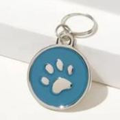 PETSIN Paw Design Pet ID Tag light BLUE