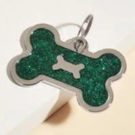 Bone Shaped Pet ID Tag Green