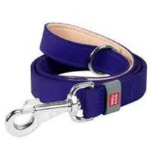 WAUDOG Classic genuine leather dog leash W 14 mm L 122 cm purple