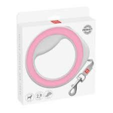 WAUDOG R-leash ring-shaped retractable dog leash, XS-M, up to 40 kg, 2,9 m pink