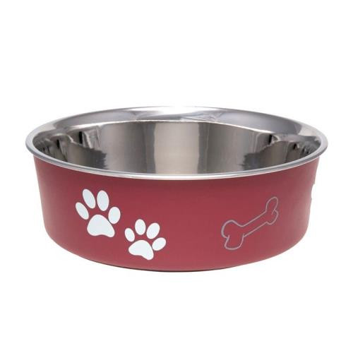 DOG DISH INOX BELLA RED