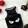 ROMWE 1pc Pet Monster Expression Print Vest