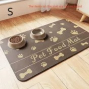 Pet Feeding Mat, Absorbent Dog Mat For Food … Coffee color / Size L: 32.99cm X 54.99cm