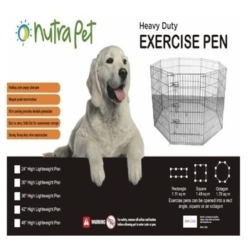 Nutrapet High Lightweight Exercise Pen- Black Powder Coated 42 andInches