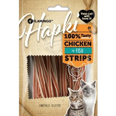 HAPKI SUSHI STRIPS FINE WITH CHICKEN AND FISH 50G