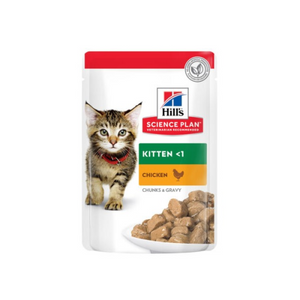 Science Plan Tender Chunks in Gravy Kitten Chicken Pouches (85g) Science Plan Tender Chunks in Gravy Kitten Chicken Pouches (85g)