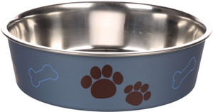 DOG DISH INOX BELLA BLUE METAL 21CM