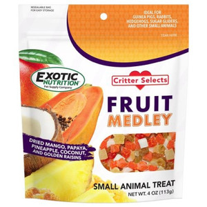Exotic Nutrition Critter Selects Fruit Medley Treat 4oz Exotic Nutrition Critter Selects Fruit Medley Treat 4oz