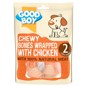GOODBOY CHICKEN WRAP BONE LRG 2PK