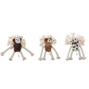 PLUSH ANIMAL WITH COTTON ROPE