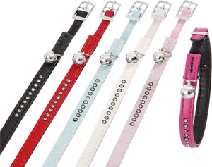 CAT COLLAR LEATHER RED WITH STONES CAT COLLAR LEATHER RED WITH STONES