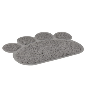 CAT LIT TRAY MAT PAW ANT GREY 40X30 CAT LIT TRAY MAT PAW ANT GREY 40X30
