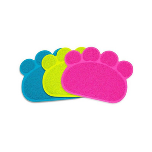 CAT LIT TRAY MAT PAW ANT GN/BL40X30 CAT LIT TRAY MAT PAW ANT GN/BL40X30