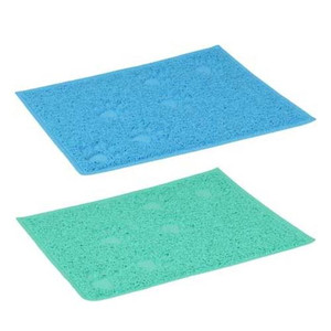 CAT LIT TRAY MAT RECT GRN/BLUE 40X30