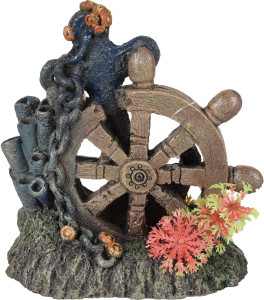 AD MARINAS SHIPS WHEEL+ANCHOR14X8X1
