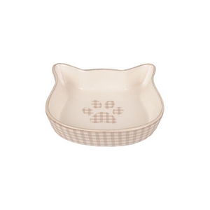 BOWL MYLO CER. CAT FACE BEI/WH220ML
