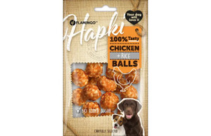 DOG SNACKS HAPKI BALLS CHICKEN & RICE 75G