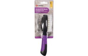 Flamingo 2-in-1 Bristle & Pin Brush (Small) Flamingo 2-in-1 Bristle & Pin Brush (Small)