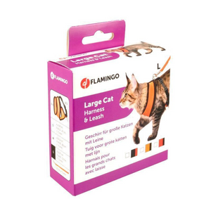 CAT HARNESS SET XXL GOLD BLACK 15MM