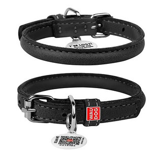 WAUDOG SOFT COLLAR BLK 6MM 17-20CM