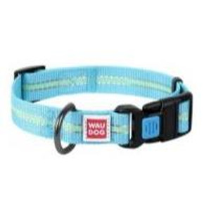 WAUDOG COLLAR NYLON GLOWS 24-40BLUE