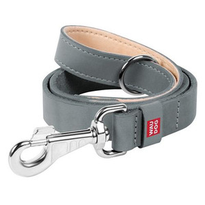 WAUDOG LEASH LEATHE 14MM 122CM GREY