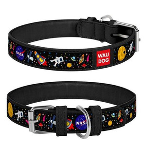 WAUDOG COLLAR NASA LEATH 21-29BLK