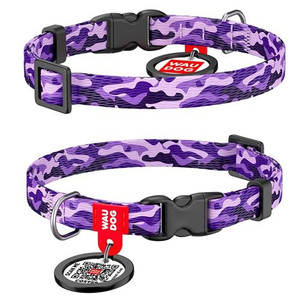 WAUDOG COLLAR NYLON PURP CAMO20-30C