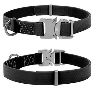 WAUDOG COLLAR WPROOF&QR-TAG23-35BLK