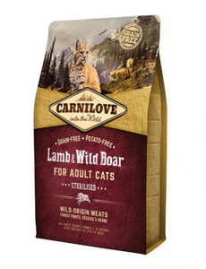 CARNILOVE & WILD BOAR ADULT CAT 2KG CARNILOVE & WILD BOAR ADULT CAT 2KG