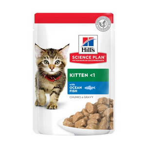 Science Plan Tender Chunks in Gravy Kitten with Ocean Fish Pouches (85g) Science Plan Tender Chunks in Gravy Kitten with Ocean Fish Pouches (85g)