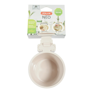 NEO RODENT CAGE PLASTIC FEEDER - BEIGE 300ML