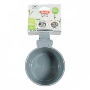 NEO RODENT CAGE PLASTIC FEEDER - GREY 500ML