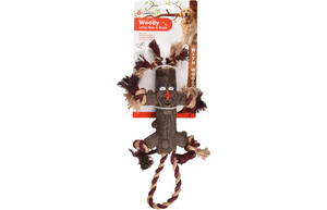 DOG TOY WOODY BRANCH + ROPE 35CM